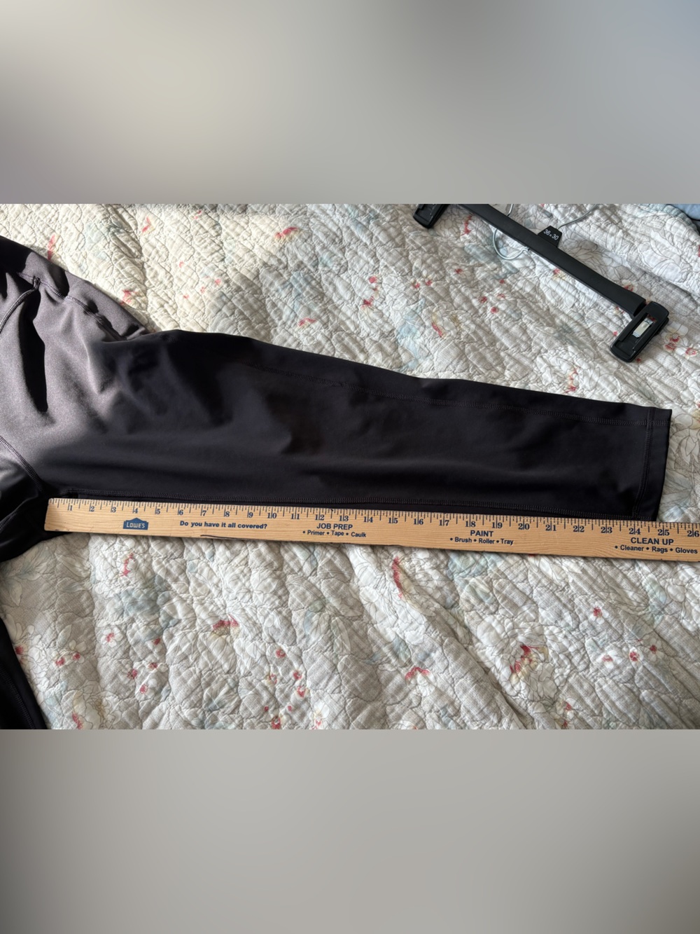 tek gear Black Workout Leggings with Yellow Logo - Picture 5 of 6